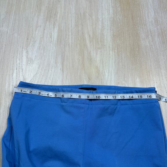 NWT Talbots Blue Cotton Spandex Stretch Straight Leg Ankle Career Dress Pants 12 - Picture 6 of 14